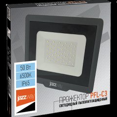 Прожектор светодиодный PFL-C3 50Вт 6500К IP65 закален. прозр. стекло JazzWay