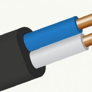 Кабель медный силовой ВВГ-П нг(А) LS  2х2,5  ККЗ, Ч,(бухта 100)